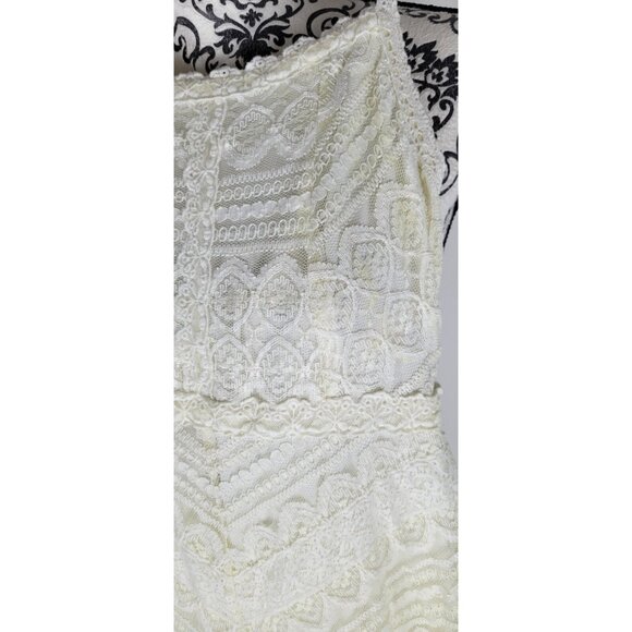 Lulus Maxi Dress Womens Beige Coveted Curated Colleted Size M Wedding - Picture 2 of 11